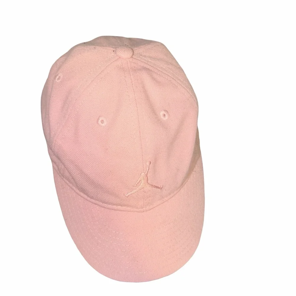 pink Nike‎ Air Jordan Kids Essentials adjustable baseball hat. Jumpman Logo